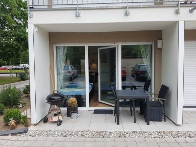 Exklusive 1-Raum-EG-Wohnung mit Terrasse und Autostellplatz für Studenten