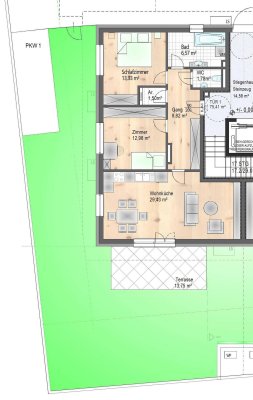 SOMMER - SONNE GARTENTRAUM inkl. PKW - Abstellplatz - 118 m² Eigengarten - 3-Zimmer - BEZUGSFERTIG - ab sofort - ziegelmassiv - schlüsselfertig - barrierefrei - provisionsfrei - Kellerabteil 5,77 m²