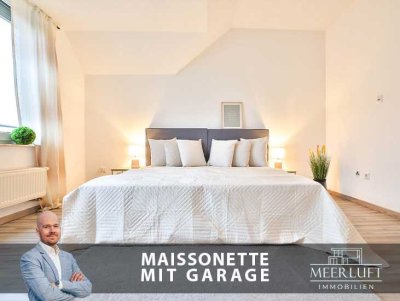 Exklusive Maisonette-Wohnung – modernes Wohnen auf zwei Ebenen mit Balkon u. Garage