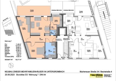 Highlight! Barrierefreie EG Neubauwohnung mit gr. Terrasse zum grünen Innenhof- und vieles mehr!