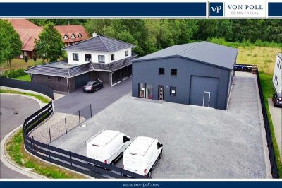 Hochwertiges Einfamilienhaus mit Büro-Geschäftsgebäude /Lagerhalle in TOP Lage