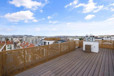 Erstbezug mit Dachterrasse *** 2-Zimmer im Dachgeschoss *** Nähe U1 Kagraner Platz