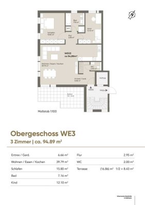 Keine Heizkosten!! Exklusive 3-Zi.-Neubau-Etagenwohnung mit großem Süd-West-Balkon in zentraler Lage