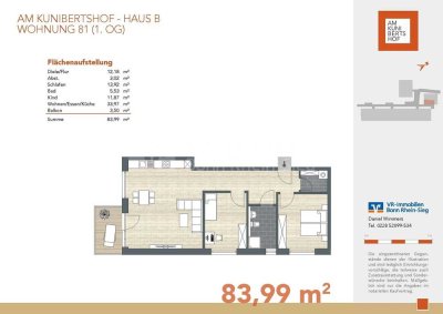 KFW40 - Am Kunibertshof! 3 Zimmer im 1. Obergeschoss