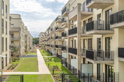 4 Zimmer Erdgeschoss-Wohnung mit durchdachtem Grundriss und Terrasse im Erstbezug