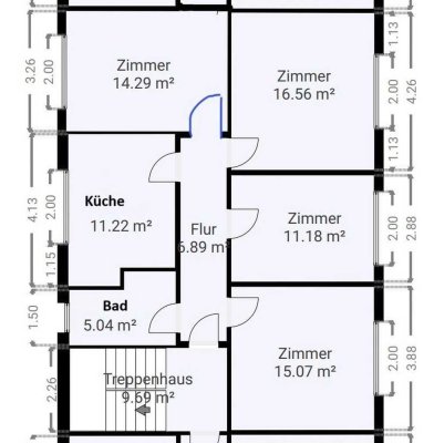 Praktisch geschnittene 4-Zimmer-Wohnung in zentraler Lage von Aachen-Brand mit EBK