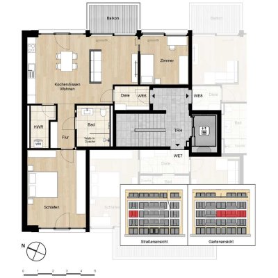 3-Zimmer-Neubauwohnung im 2. OG (WE 6)