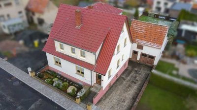 Gepflegtes Ein- bis Zweifamilienhaus mit Nebengebäude und großem Garten in Völkershausen