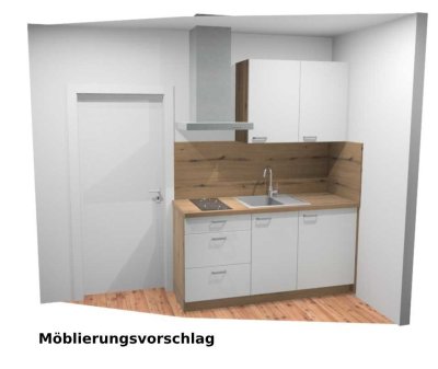 Preisgünstige Ein-Zimmer-Wohnung mit Bad - Einbauküche