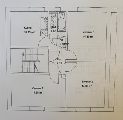 Schöne, gut geschnittene 3 Raumwohnung in Wolfsanger