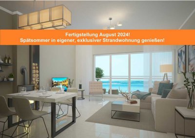 Provisionsfrei! Neubau-Strandwohnung-Panorama-Meerblick! 1. Reihe-Glowe/Rügen! Fertigstellung 08-24!