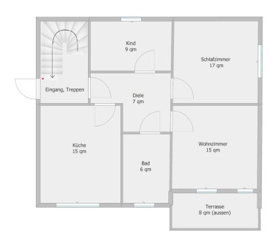 Gepflegte 3,5-Zimmer-EG-Wohnung mit Terrasse und Garten in Greding