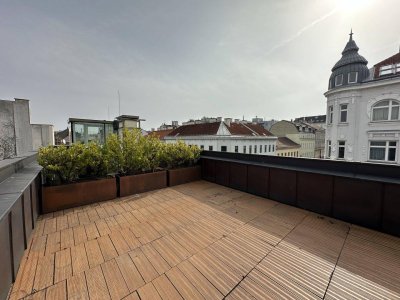 Schönbrunn ic Calling: 2 Zimmer-Wohnung mit großer Wohnküche und eigener Dachterrasse