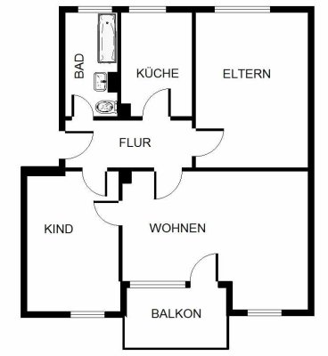 3-Zimmer-Wohnung in Gelsenkirchen Hassel