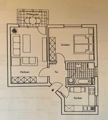 Bezugsfertige 2-Zimmer-Wohnung mit Balkon / Einbauküche / teilmöbliert in Iserlohn