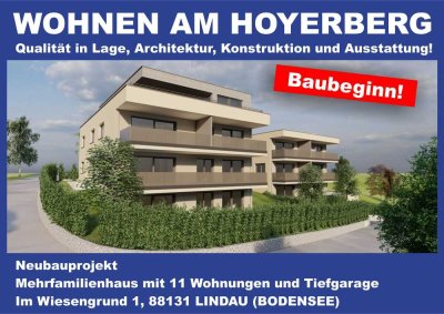 2-Zimmer-Wohnung | Obergeschoss | barrierefrei mit Aufzug | überdachter Balkon | Tiefgarage | NEUBAU