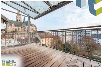 Edle, klimatisierte Dachgeschosswohnung mit Domblick!