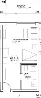 Erstbezug mit Balkon und EBK: Attraktive 1,5-Zimmer-Erdgeschosswohnung in Bingen am Rhein