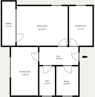 Geschmackvolle, modernisierte/renovierte 3-Zimmer-Wohnung mit Balkon in Halstenbek