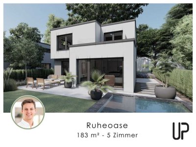 NEUBAU MIT GRUNDSTÜCK Modernes Einfamilienhaus im Bauhausstil mit Garage und Carport in bester Lage