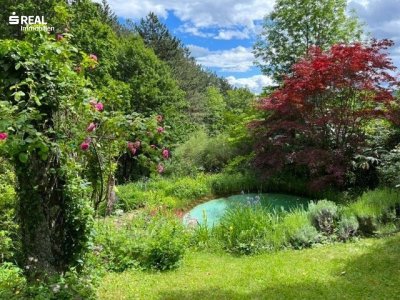 Naturparadies für Gartenliebhaber - Vollziegel Massivhaus in absoluter Ruhelage - 5 Zi, Wintergarten, Keller, Werkstatt, Biotop, Blumengarten!