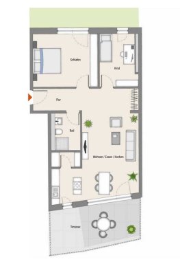 Moderne und neue 3-Zimmer-Wohnung in zentraler Lage in Rottweil (84 qm), mit EBK und Balkon