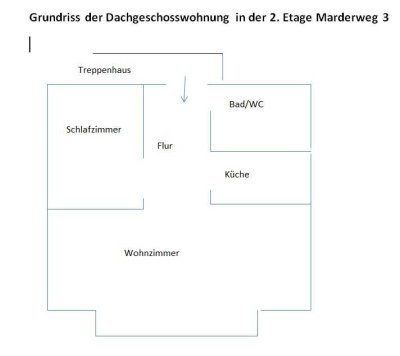 Freundliche 2,5-Zimmer-Dachgeschosswohnung in RE-Röllinghausen mit Einbauküche