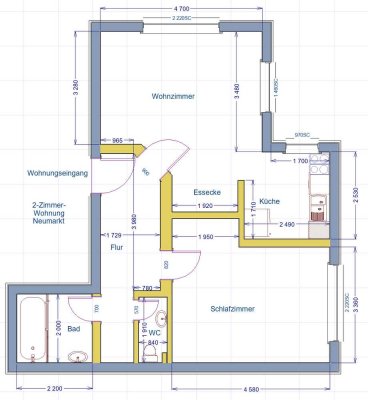 Freundliche 2-Zimmer-Erdgeschosswohnung in Neumarkt in der Oberpfalz