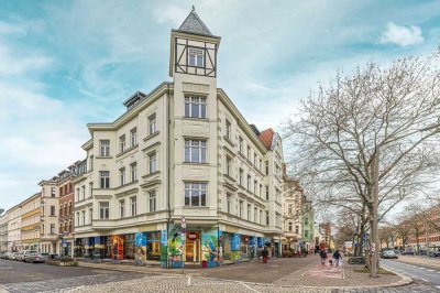 Schöne Perspektiven: Vermietete Dachgeschosswohnung auf der Karl-Heine-Straße