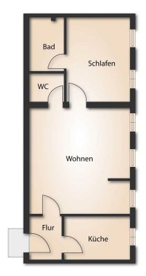 2-Raum-Wohnung, Paulusviertel, Einbauküche