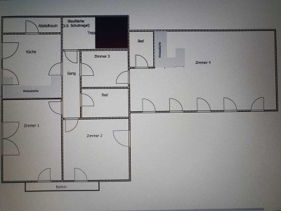 145 m² Wohnung Teilrenoviert ab sofort