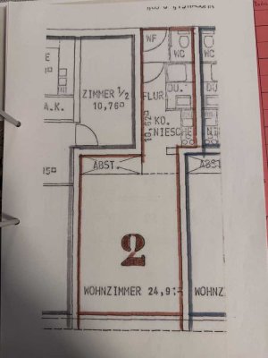 Modernisierte 1-Raum-Wohnung mit Balkon und Einbauküche in Freiburg