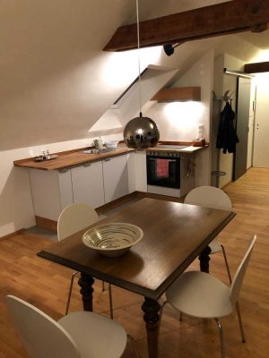 Ruhige, sonnige 1-Zimmer-Loft-Wohnung in Schlierbach  Wohnen auf Zeit