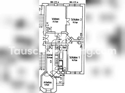 Tauschwohnung: 3,5 Zi. / 98qm mit Garten (100qm)