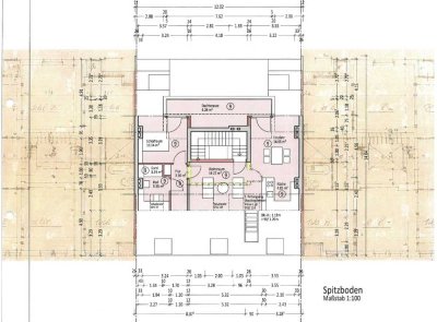 Dachgeschosswohnung zum Ausbauen mit Baugenehmigung in Düsseldorf Heerdt.