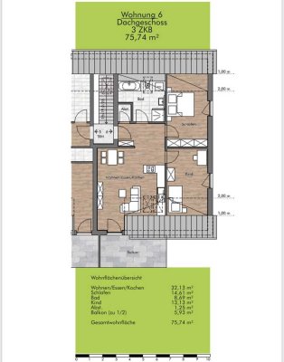 Neuwertige 3-Zimmer Wohnung mit Balkon und Einbauküche in Dasing