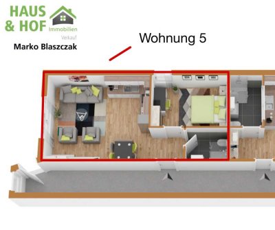 Neubauwohnung (2-ZKB) ab Juni zu vermieten in Halsenbach.