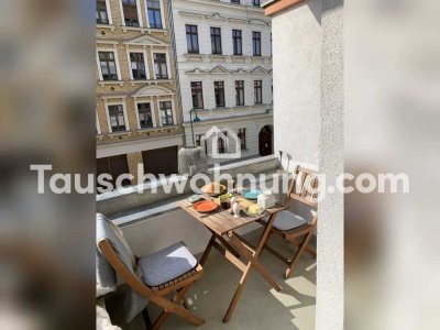 Tauschwohnung: 3 Zimmer im Waldstraßenviertel mit zwei Balkonen