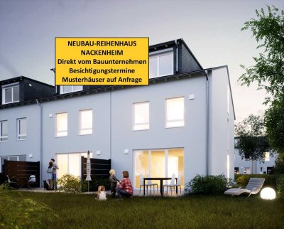 Nur noch 1 NEUBAU REIHENHAUS IN NACKENHEIM - Stein auf Stein - Provisionsfrei