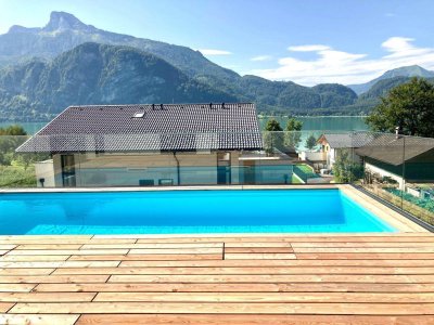 Luxuriöses 5-Zimmer-Einfamilienhaus mit Pool am Mondsee - Einzigartiger Seeblick und privater Badeplatz! PROVISIONSFREI