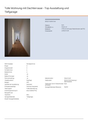 Nachmieter für 5 Zimmer Dachterassenwohnung ohne Dachschräge gesucht