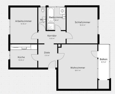 Provisionsfrei - 3-Zimmer-Wohnung mit Balkon und EBK in Titisee-Neustadt