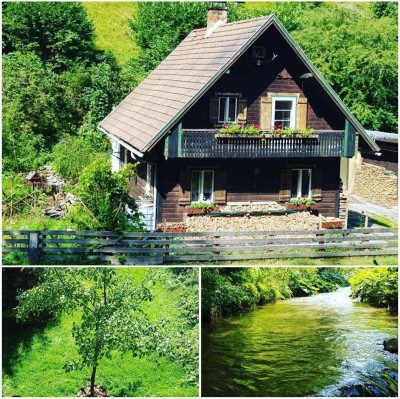 Idyllisches Holzblock Landhaus, für Wald Liebhaber Ruhe Oase direkt am Bach. "Du suchst ein neues Zuhause, in dem du dich entfalten kannst? Einen Ort, der deine Energie widerspiegelt und in dem deine Familie wachsen und gedeihen kann? Dann entdecke dieses