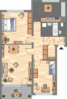 3-Zimmer-Wohnung in Hagen Boele zum 01.01.2025 !