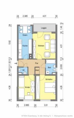 Schöne 3-Zimmer-Erdgeschosswohnung mit Balkon in Eisenberg (Pfalz)