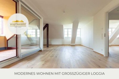 ** Exklusive Dachgeschoss-Wohnung mit Wohlfühlfaktor | Blick ins Grüne | Aufzug | ab sofort **