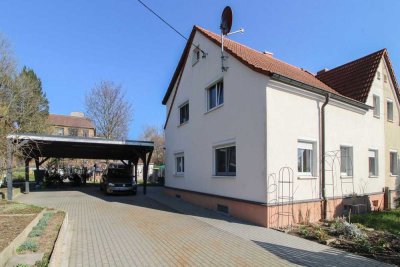 +++ DHH mit großem Garten, Anbau, Doppelcarport, Garage und Werkstatt +++