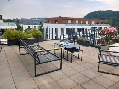 Herdecke zentrumsnah! Neuw. 3- Zimmer-Penthouse mit Ruhrblick! KfW 55 Haus