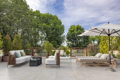 DACHTERRASSEN-TRAUM: EDLES DESIGNER-PENTHOUSE MIT AUSBLICK ÜBER NATURSCHUTZGEBIET AM ISARHOCHUFER