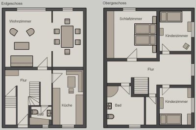 Schöne vier Zimmer Wohnung mit großer Terasse